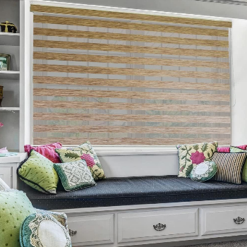 Zebra Roller Curtain Light Control Window Blind displayed in Adityanagar, showcasing elegant design and color options.