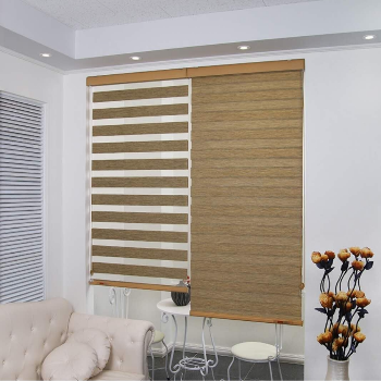 Zebra Roller Curtain Light Control Window Blind displayed in Adityanagar, showcasing elegant design and color options. - Image 1