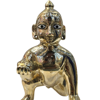 GOPAL GAUTAM - Laddu Gopal Brass Krishna Murti Pooja Idol in Vrindavan