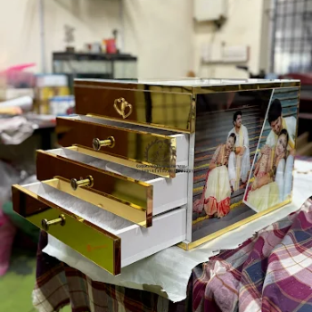 Modern Acrylic Drawers Storage Organizer displayed in Salem, showcasing its stylish design and multiple compartments. - Image 1