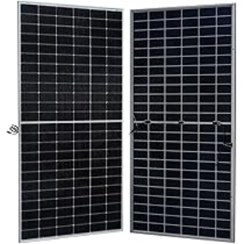 Waaree Bifacial Topcon 595 WP solar panel displayed in Ludhiana - Image 1