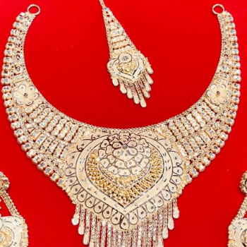 Nakoda Royal Bridal Gold Plated Necklace Set - Image 3