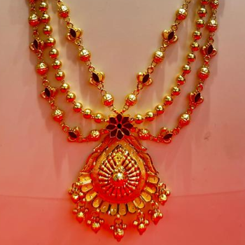 Three-Layer Gold-Plated Haar with Pendant - Image 2