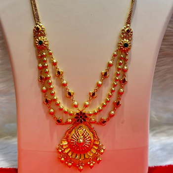 Three-Layer Gold-Plated Haar with Pendant - Image 4