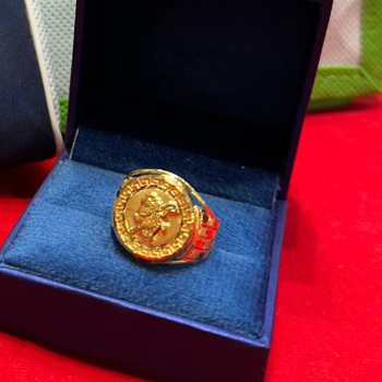Lord Hanuman Gold Ring for Strength & Devotion - Image 2