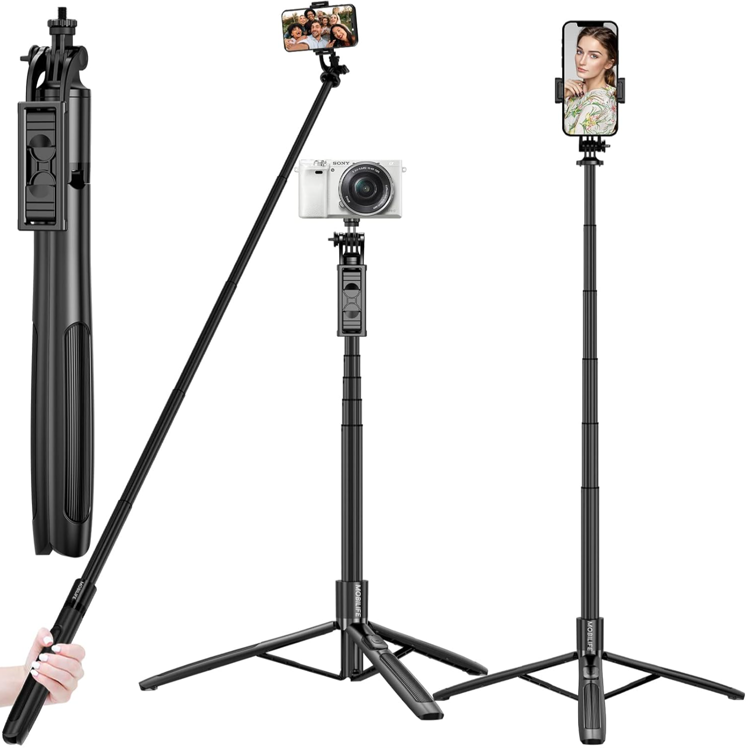 AKHIL MOBILES AND SERVICES - Selfie Stick Tripod Adjustable Portable Phone Stand in KAKINADA
