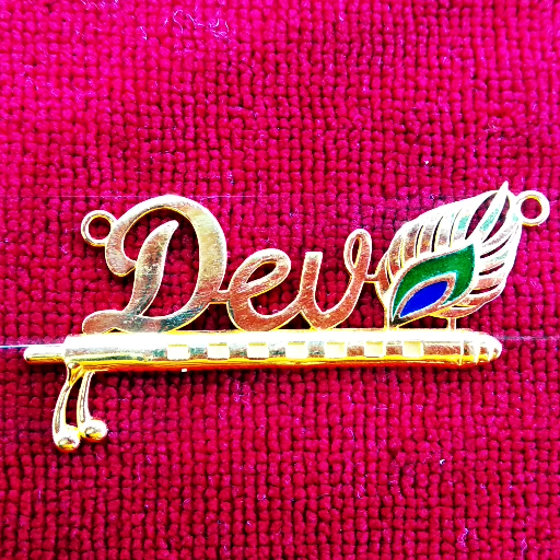 Dev Name Pendant Krishna Flute Charm