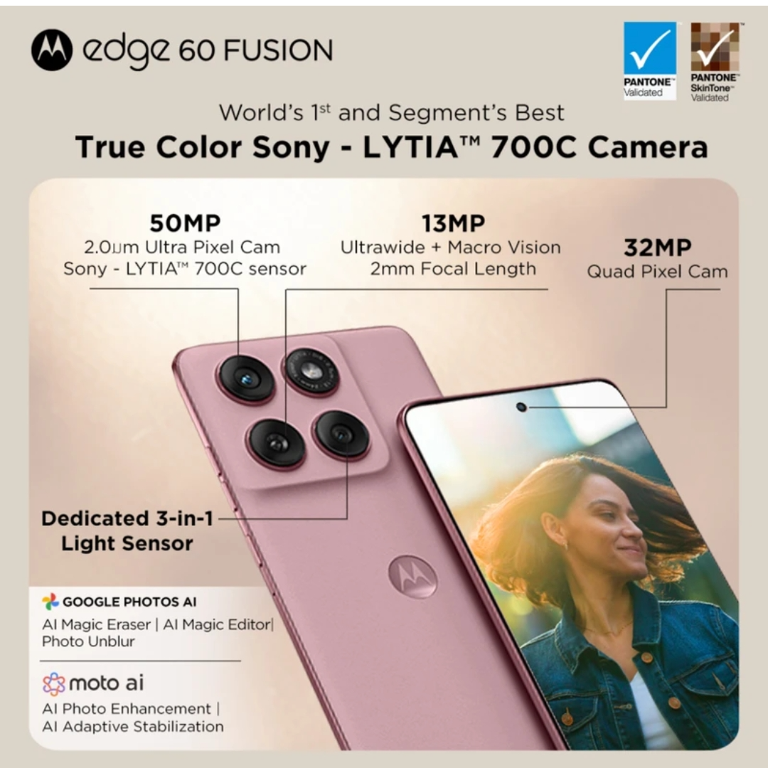 Moto Edge 60 Fusion 12/256 Pantone Zephyr Phone - Image 2