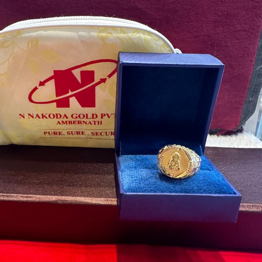 Nakoda Gautam Buddha Gold Gents Ring