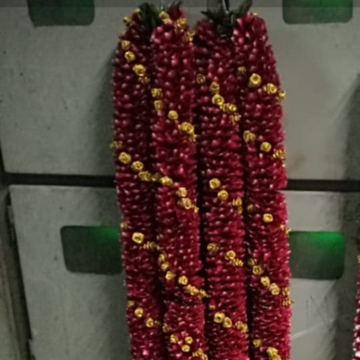 AKSHATA - Red Rose Petals Garland Fresh Floral Decoration in YADGIR