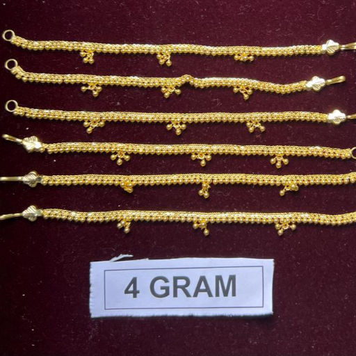 KOLUSU Elegant Traditional Silver Anklet Jewellery