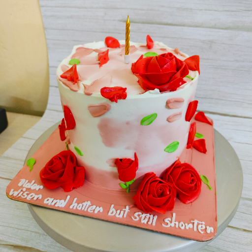 Elegance Red Rose Cake Premium Celebration Dessert - Image 1