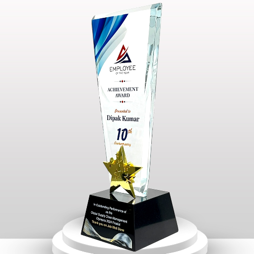 VIJAY TROPHIES - Crystal Trophy CG 542 Premium Award Trophy in Ahmedabad