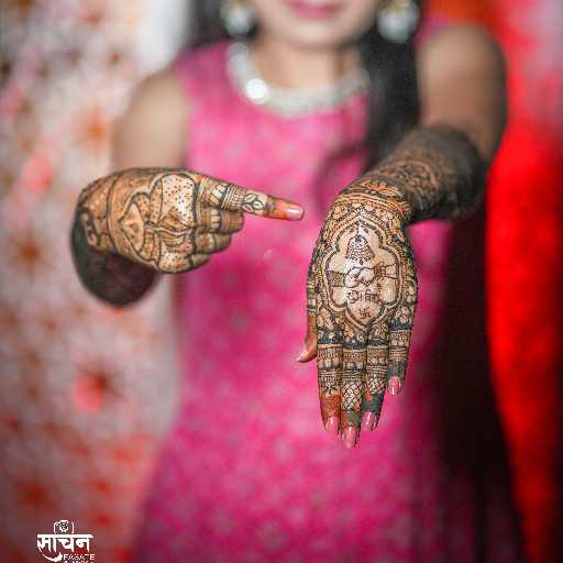 Colorful Mehendi Photos Magical Moments Print displayed at SHREE SWAMI SAMRTH PHOTO STUDIO in Jalna - Image 2