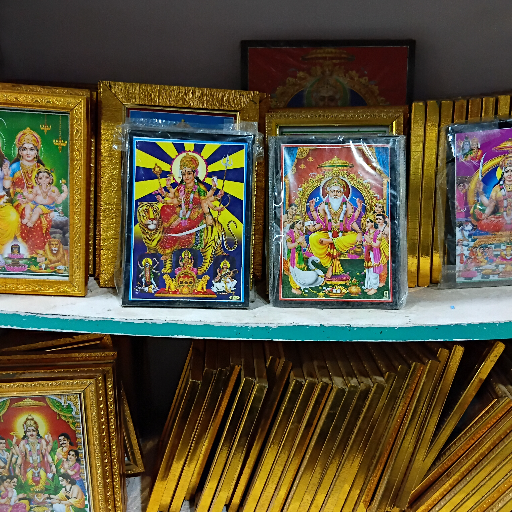 Colorful and decorative फोटो फ्रेमस suitable for पूजा मटेरियल, available at SHREE SAIRAJ SUGANDHALAYA AND STATIONERY in Pune. - Image 1