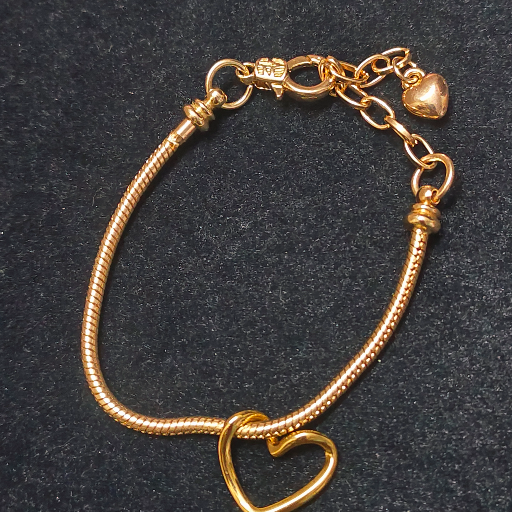HAMNAYA HANDICRAFT - Heart Anti Tarnish Bracelet with Beautiful Lock Chain in Jaipur