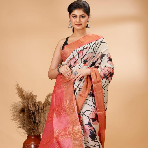  Pure Handloom Tussar Silk Zari Border Saree PRIYAANSI PREMISES NO. 24, WARD NO. 28 SOHIB GOPINATH NAGAR R.P GOVT COLONEY, SERAMPORE, West Bengal, 712203