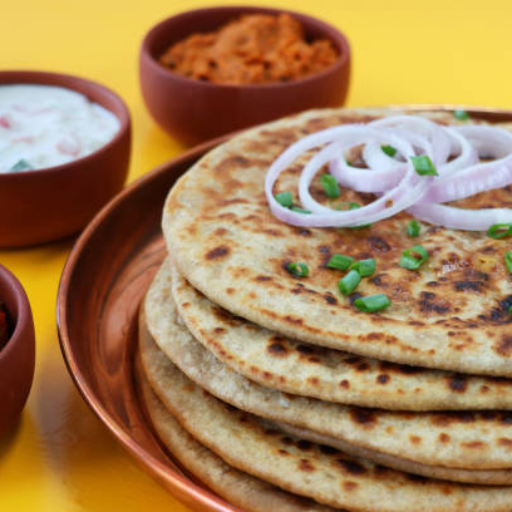 METRO MIRCHI VEG RESTAURANT - Aloo Paratha with Curd Hearty North Indian Meal in MAIHAR