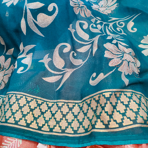 SATISH CHAND - Stylish Jorjet Rabar Print Saree in Nadbai in Bharatpur