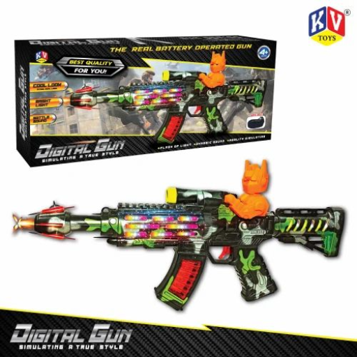 Digital Gun KV Battery Toy with Lights & Sound
