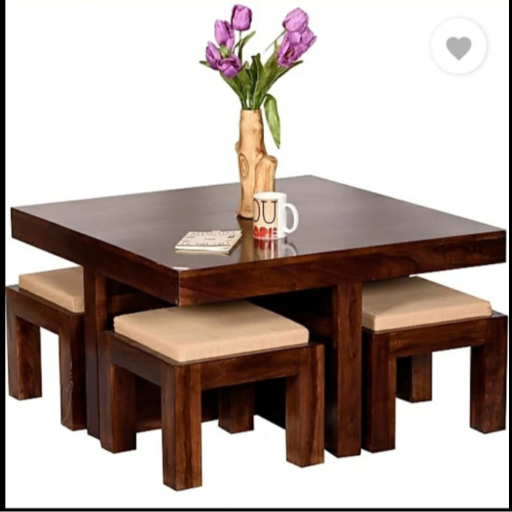 DAKSHA FURNITURE - Classic Solid Wood Dining Table for Families in Kollam