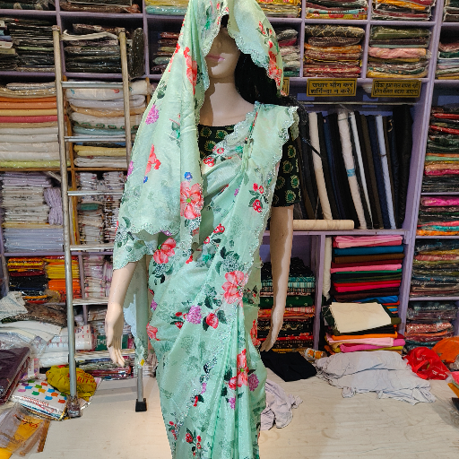 SATISH CHAND - Digital Print Saree - Mahakal Sadi, Nadbai in Bharatpur