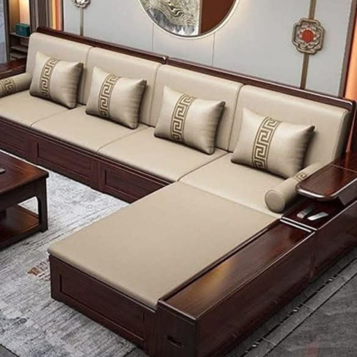 DAKSHA FURNITURE - Woodern Setty Premium Solid Wood Sofa in Kollam