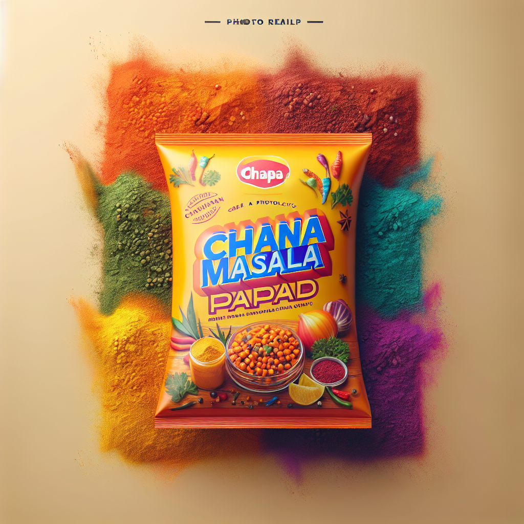 Crispy chana masala papad 1kg pack displayed attractively on a wooden surface — chana masala papad in Bikaner - Image 2