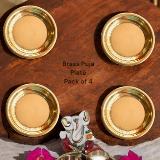 Pura Brass Puja Plate 3 inch in Harganpur - Aditya Jewellers