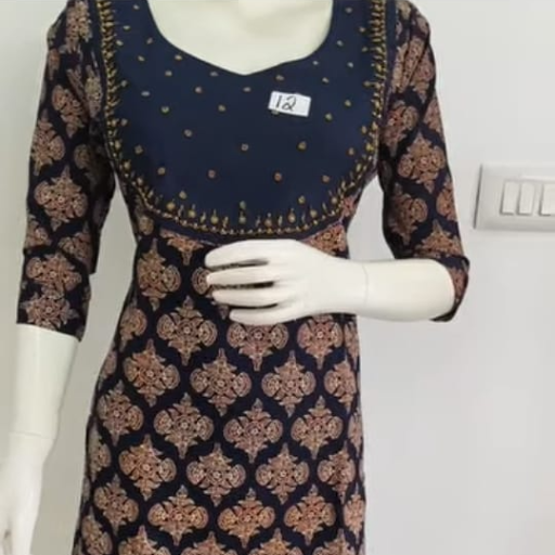 J M ENTERPRISES - AJARK Cotton Hand Work Kurti in KOLLAM