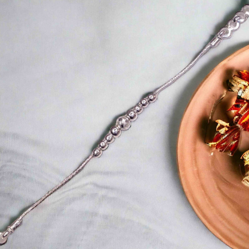 Silver Rakhi for Raksha Bandhan in Mau