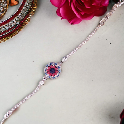 Silver Rakhi for Raksha Bandhan in Mau