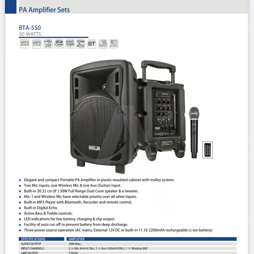 Pappu radio and watch co - Ahuja BTA 550 Portable Amplifier in JAMMU