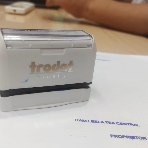 Trodat Pre Ink Stamp Seal displayed on a desk in MP - Image 3