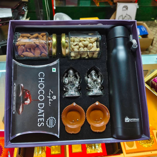 Premium Corporate Diwali Gift Box displayed with decorative elements in MP - Image 3