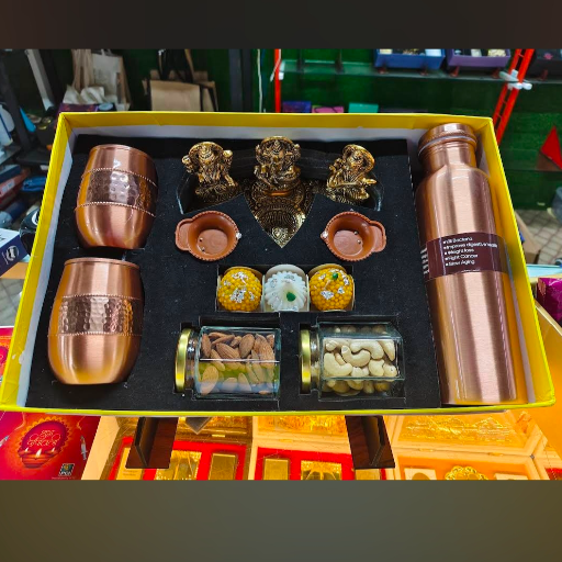 Premium Corporate Diwali Gift Box displayed with decorative elements in MP - Image 4