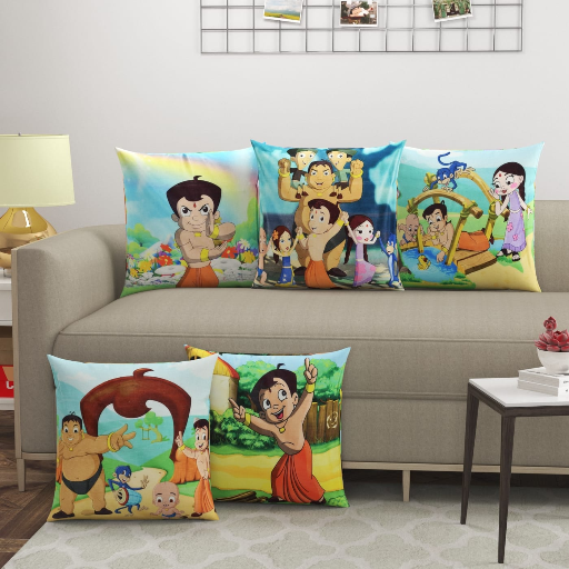 New Heavy jute cushion covers set showcasing vibrant colors and a shiny finish, ideal for home décor in Ghaziabad. - Image 2