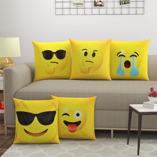 New Heavy jute cushion covers set showcasing vibrant colors and a shiny finish, ideal for home décor in Ghaziabad. - Image 3
