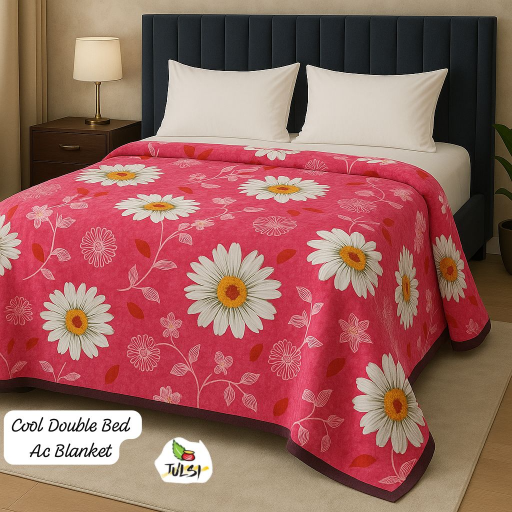 Imported double AC blanket with full shine and stylish border, perfect for summer use, available at WINGS INTERNATIONAL in GH - Image 1