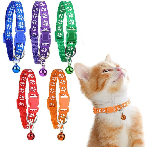Stylish nylon collar designed for kittens, featuring adjustable straps and a vibrant color, available at PETS SALE AND CARE i