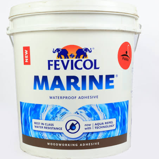 Fevicol Marine 20L adhesive container in Guwahati, showcasing its durable packaging for plywood bonding applications.