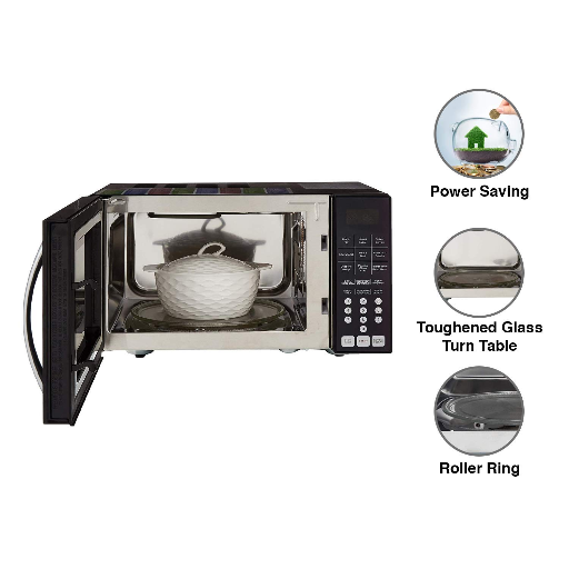 Godrej 25 L Convection Microwave Oven in Purple Petals displayed in a modern kitchen in Bengaluru - Image 2