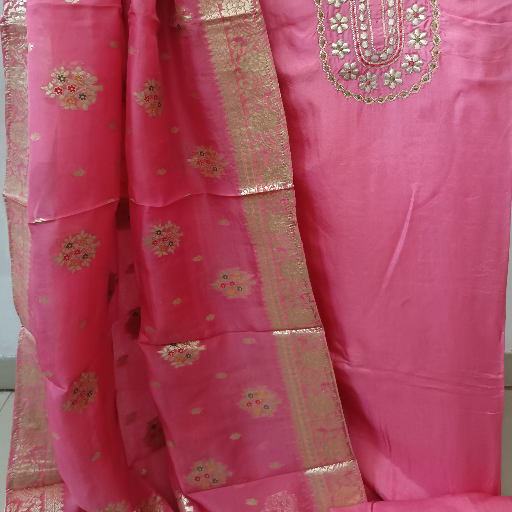 VANATI - Roman Silk Festive Unstitched Suits in Bharuch