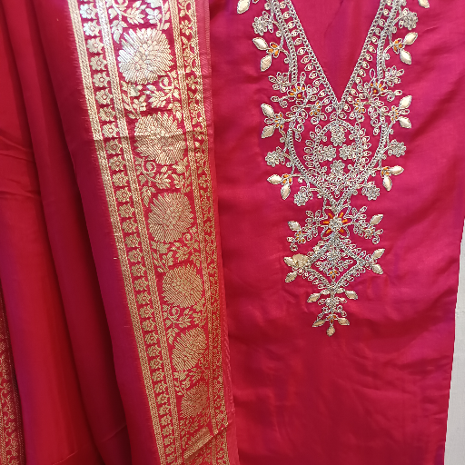 Heavy Work Ethnic Unstitched Suits VANATI Gujarat