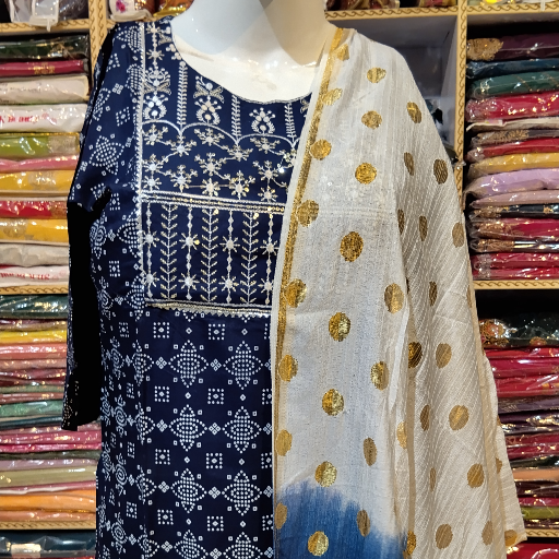 Shivshakti enterprises - Blue Cotton Suit for Women by Shivshakti in Gorakhpur