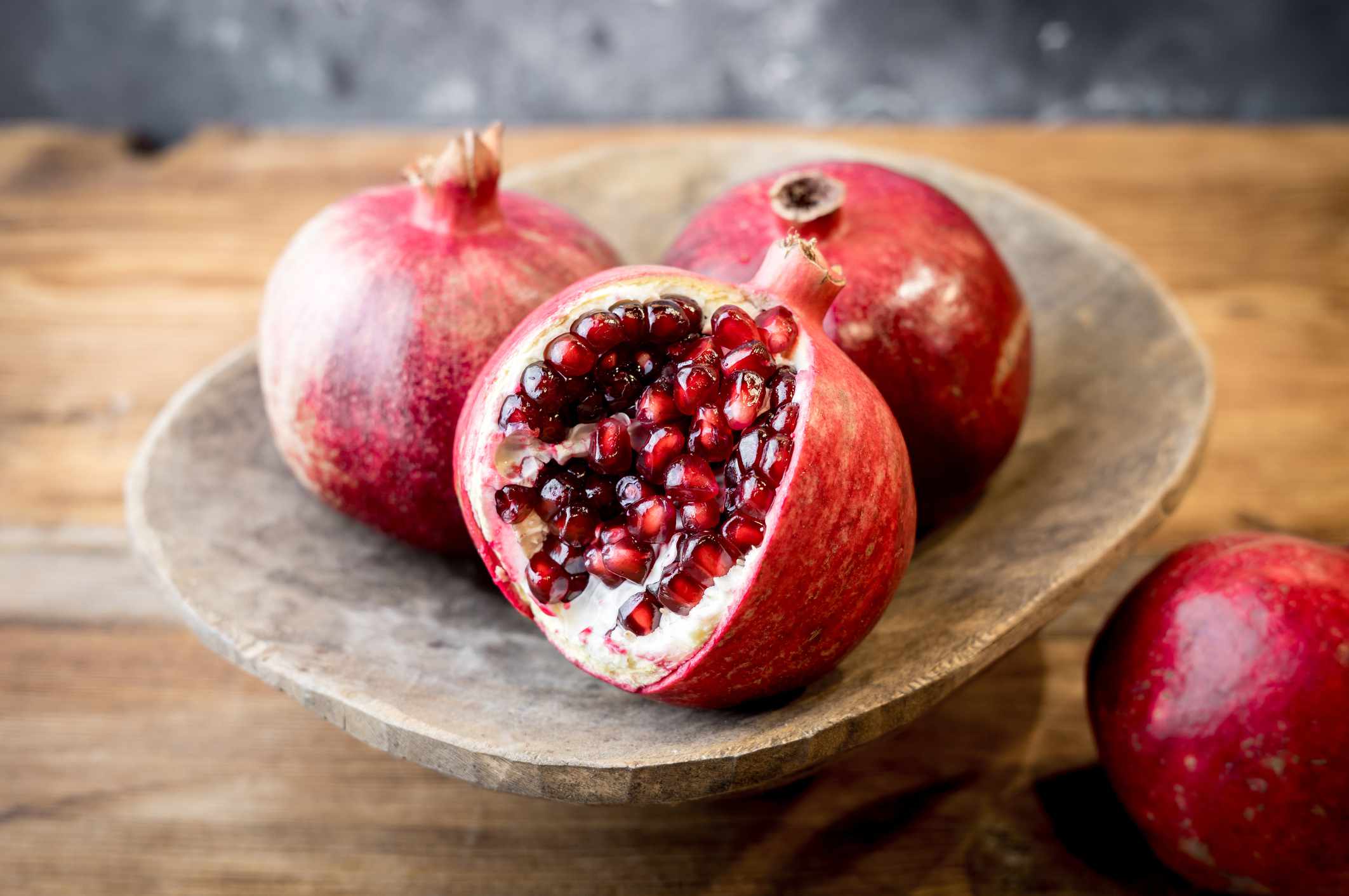 Fresh Bagwan Pomegranates displayed at a local store in , MH