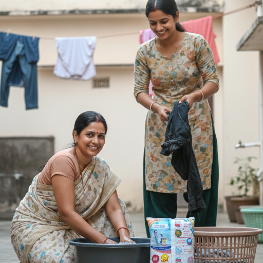 Ghadi Nirma detergent pack showcasing powerful cleaning capabilities, available at Jay Mahakal Traders in Semariya. - Image 3