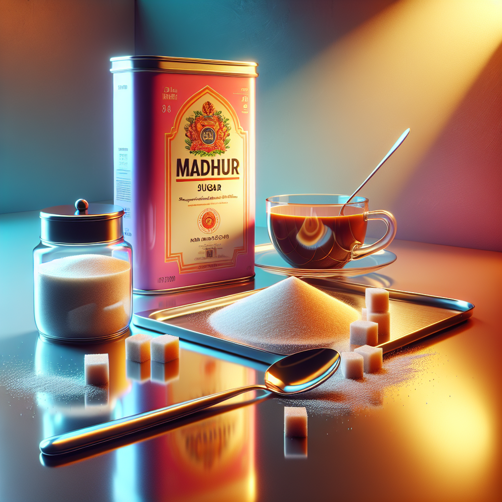 Madhur Sugars packet with clear branding in TARAN TARAN, showcasing its premium quality