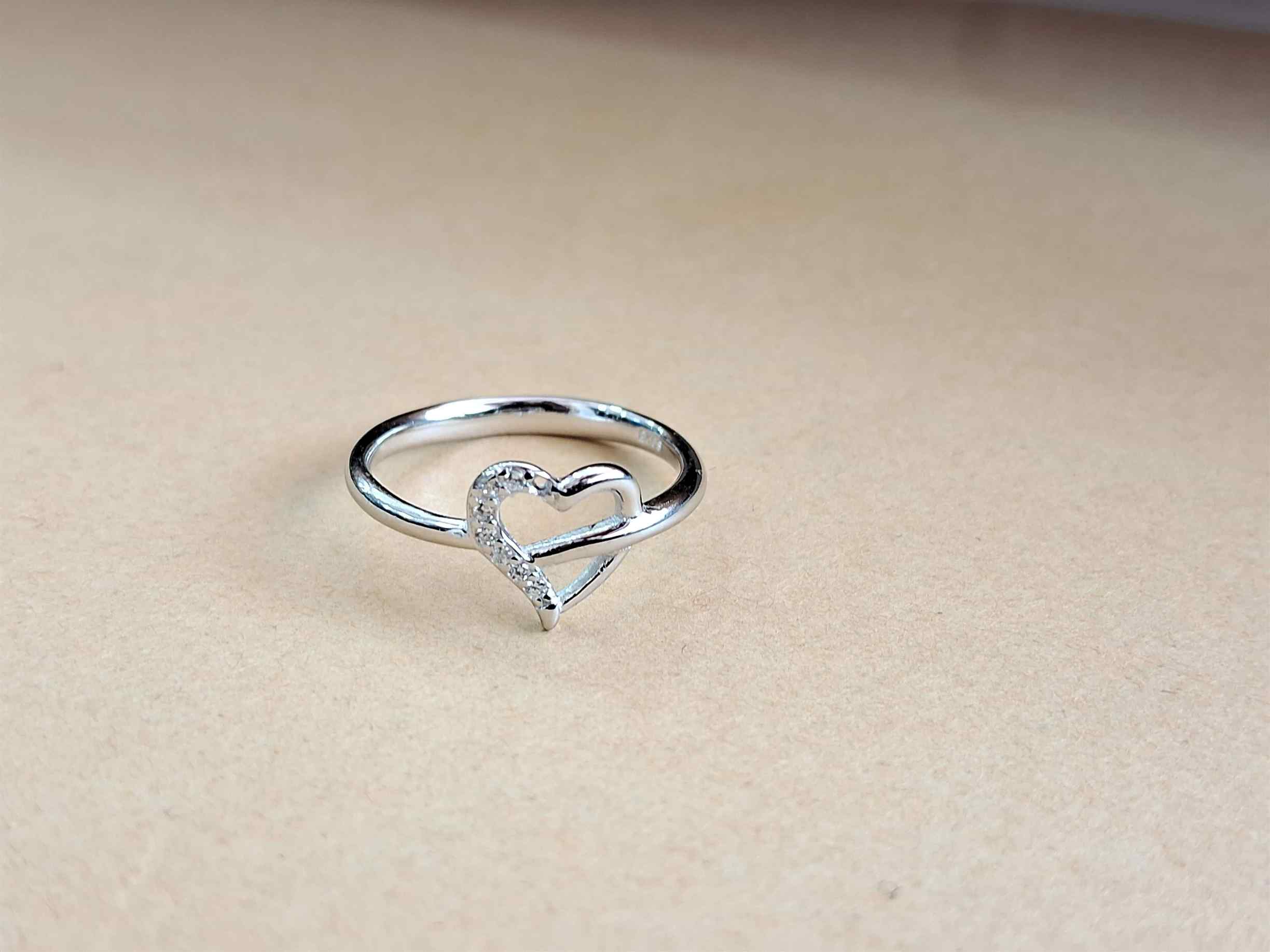 Heart-Shaped Silver Ring Ahmedabad