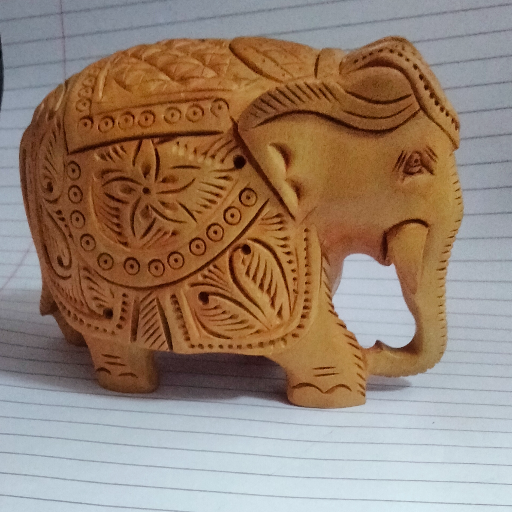 BALAJI HANDICRAFTS - Handcrafted Whitewood Elephant Sculpture in Mysore